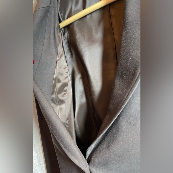 TALBOTS brown ITALIAN WOOL 2-piece suit pants (size 14) & jacket (size 12) - Picture 8 of 12